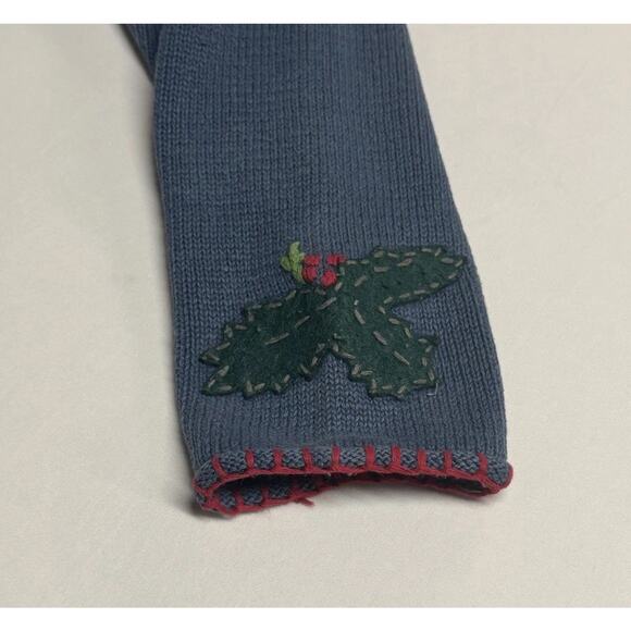 Vintage Cherokee Winter Holiday Christmas Patchwork Knit Sweater XL Stocking - Picture 4 of 12